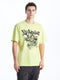 Crew Neck Short Sleeve Printed Combed Cotton Men's T-shirt